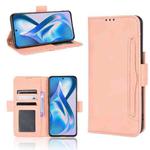 For OnePlus Ace 5G / 10R Skin Feel Calf Texture Card Slots Leather Phone Case(Pink)