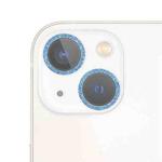 For iPhone 13 Glitter Ring Tempered Glass Camera Lens Film(Blue)