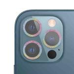 For iPhone 12 Pro Glitter Ring Tempered Glass Camera Lens Film(Colorful)