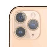 Glitter Ring Tempered Glass Camera Lens Film For iPhone 11 Pro / 11 Pro Max(Gold)