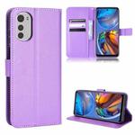 For Motorola Moto E32 4G Diamond Texture Leather Phone Case(Purple)