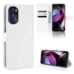 For Motorola Moto G 5G 2022 Diamond Texture Leather Phone Case(White)
