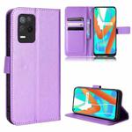 For OPPO Realme 9 5G India / V13 5G / 8 5G Diamond Texture Leather Phone Case(Purple)