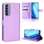 For OPPO Reno4 Pro Global&India&Southeast Asia Diamond Texture Leather Phone Case(Purple)