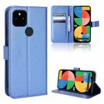 For Google Pixel 5a 5G Diamond Texture Leather Phone Case(Blue)