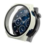 For Huawei Watch GT 3 Pro 46mm PC + Tempered Glass Watch Case(Ivory White)