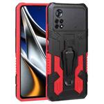 For Xiaomi Poco X4 Pro 5G Armor Warrior PC + TPU Phone Case(Red)