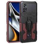 For Xiaomi Poco X4 Pro 5G Armor Warrior PC + TPU Phone Case(Brown)