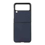 For Samsung Galaxy Z Flip3 5G Sheep Texture Genuine Leather Phone Case(Blue)