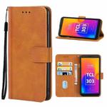For TCL 303 Leather Phone Case(Brown)
