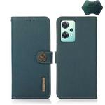 For OnePlus Nord CE 2 Lite 5G KHAZNEH Custer Genuine Leather RFID Phone Case(Green)