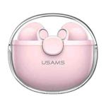USAMS BU12 TWS Half In-Ear Bluetooth 5.1 Wireless Earphones(Pink)