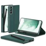 For Samsung Galaxy S22 5G GKK Flip Leather Phone Case with Stylus Pen(Forest Green)