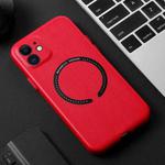For iPhone 13 Magsafe Magnetic Leather Phone Case(Red)