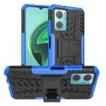 For Xiaomi Redmi Note 11E 5G Tire Texture TPU + PC Phone Case with Holder(Blue)