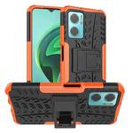 For Xiaomi Redmi Note 11E 5G Tire Texture TPU + PC Phone Case with Holder(Orange)