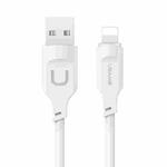 USAMS US-SJ565 Lithe Series 1.2m USB to 8 Pin Fast Charging Cable with Indicator Light(White)