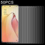 50 PCS 0.26mm 9H 2.5D Tempered Glass Film For OPPO Reno8 Pro+