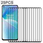 25 PCS Full Glue Cover Screen Protector Tempered Glass Film For OnePlus Nord 2T / Nord 2 5G