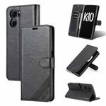 For OPPO K10 AZNS Sheepskin Texture Flip Leather Phone Case(Black)