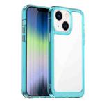 For iPhone 14 Colorful Series Acrylic + TPU Phone Case (Transparent Blue)