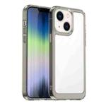 For iPhone 14 Plus Colorful Series Acrylic + TPU Phone Case  (Transparent Black)