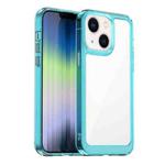 For iPhone 14 Plus Colorful Series Acrylic + TPU Phone Case  (Transparent Blue)