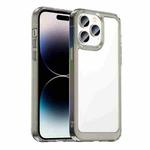 For iPhone 14 Pro Max Colorful Series Acrylic + TPU Phone Case (Transparent Black)