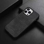 For iPhone 13 Pro Max Brugg Texture PU+TPU+PC Shockproof Phone Case  (Black)