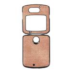 For Motorola Razr 5G Brugg Texture PU+TPU+PC Shockproof Phone Case(Khaki)