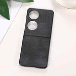 For Huawei P50 Pocket Brugg Texture PU+TPU+PC Shockproof Phone Case(Black)