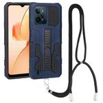 For OPPO Realme C31 Vanguard Lanyard Kickstand TPU + PC Phone Case(Blue)
