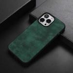 For iPhone 13 Pro Max Morocco Texture PU+TPU+PC Shockproof Phone Case (Green)