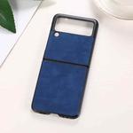 For Samsung Galaxy Z Flip3 5G Morocco Texture PU+TPU+PC Shockproof Phone Case(Blue)