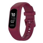 For Garmin Smart 5 Solid Color Silicone Watch Band(Wine Red)