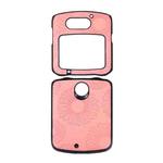 For Motorola Razr 5G Sunflower Pattern PU+TPU+PC Shockproof Phone Case(Pink)