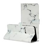 For Galaxy S20 Colored Drawing Marble Pattern Horizontal Flip PU Leather Case with Holder & Card Slots & Wallet(White)