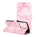 For Galaxy S20 Colored Drawing Marble Pattern Horizontal Flip PU Leather Case with Holder & Card Slots & Wallet(Pink)