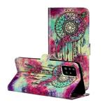 For Galaxy A51 Colored Drawing Marble Pattern Horizontal Flip PU Leather Case with Holder & Card Slots & Wallet(Butterfly Wind Chimes)
