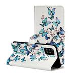 For Galaxy A71 Colored Drawing Marble Pattern Horizontal Flip PU Leather Case with Holder & Card Slots & Wallet(Little Butterflies)