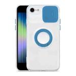 For iPhone SE 2022 / SE 2020 / 8 / 7 Sliding Camshield Ring Holder TPU Phone Case(Blue)