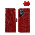 For vivo S15e Crocodile Top Layer Cowhide Leather Phone Case(Red)