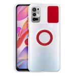 For Xiaomi Redmi Note 10 5G Sliding Camshield Ring Holder TPU Phone Case(Red)