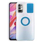 For Xiaomi Redmi Note 10 5G Sliding Camshield Ring Holder TPU Phone Case(Blue)