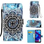 For Motorola Moto G Pure Colored Drawing Plain Weave Leather Phone Case(Undersea Mandala)