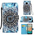 For Nokia C20 / C10 Colored Drawing Plain Weave Leather Phone Case(Undersea Mandala)