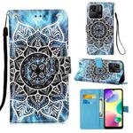 For Xiaomi Redmi 10A Colored Drawing Plain Weave Leather Phone Case(Undersea Mandala)