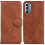 For Motorola Moto G Stylus 5G 2022 Skin Feel Pure Color Flip Leather Phone Case(Brown)