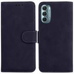 For Motorola Moto G Stylus 5G 2022 Skin Feel Pure Color Flip Leather Phone Case(Black)