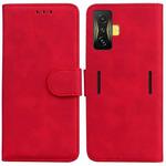 For Xiaomi Poco F4 GT / Redmi K50 Gaming Skin Feel Pure Color Flip Leather Phone Case(Red)